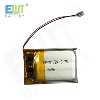 Купить Серебряный литий-ионный полимерный аккумулятор LP401724 3.7V 110mAh для надежной и превосходной производительности online manufacture