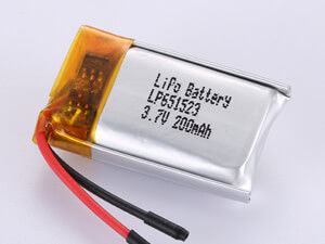 Купить LP651523 3.7V 200MAH Призматическая полимерная литий-ионная перезаряжаемая ячейка Идеальное сочетание формы и функции Небольшие размеры online manufacture