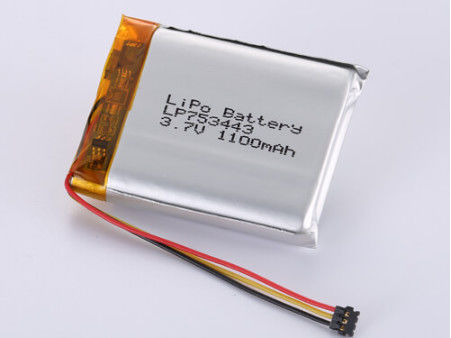 Купить LP753443 3,7V 1100MAH литий-ионные батареи производители Серебро высокомощный LiPo Pack FCC одобрен и сертифицирован online manufacture