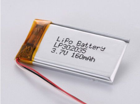 Купить Высокая емкость LiPo Pack 3.7V с защитой PCB и питанием LP302035 3.7V 160MAH Li Ion Battery Производители Производство в сети
