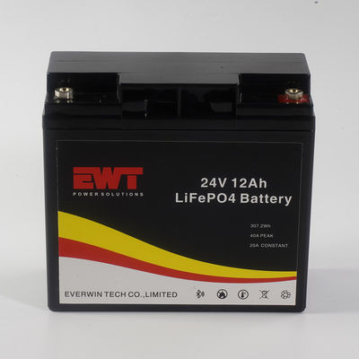 Перезаряжаемая батарея LFP LifePo4 24V 12AH для солнечной системы UPS