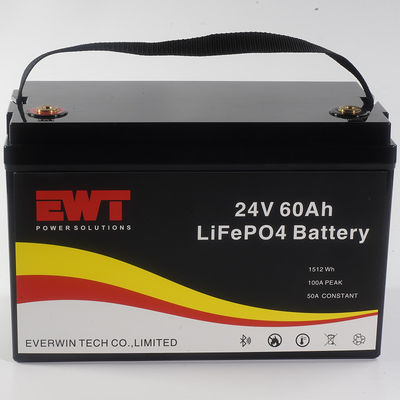 EWT LiFepo4 аккумуляторный пакет 24V 60AH с большой мощностью экрана LCD
