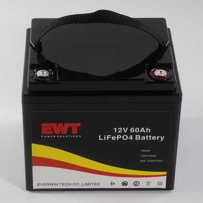 Настраиваемый логотип 12V 60AH LiFePo4 Батарея Складка для хранения Коробка для металлического корпуса для светодиодного света 4000 рабочих циклов
