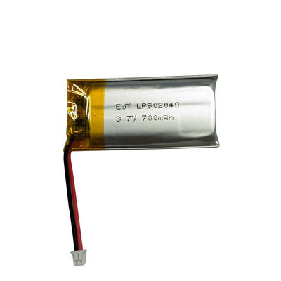 LP902040 3,7V 700MAH Призматическая полимерная литийная батарея настраиваемая и поддерживаемая фабрика OEM / ODM