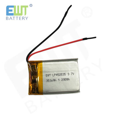 LP452535 3,7V 350mAh литий полимерная батарея с максимальным током зарядки 1C