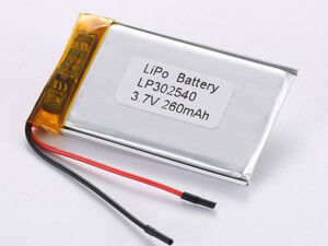 LP302540 3.7V 260MAH Литий полимерный аккумулятор высокой скорости Влияние на окружающую среду Содержит токсичные вещества 12 месяцев Гарантия