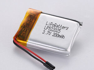 LP522025 200MAH Литий-ионный полимерный аккумулятор высокой емкости -10C -65C с PCM для тяжелых и требовательных приложений