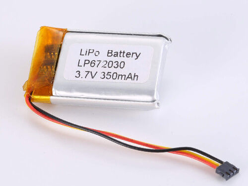 3.7V 350MAH 500-1000 циклов Литий полимерная батарея -20 до 60 градусов Цельсия Температура разряда