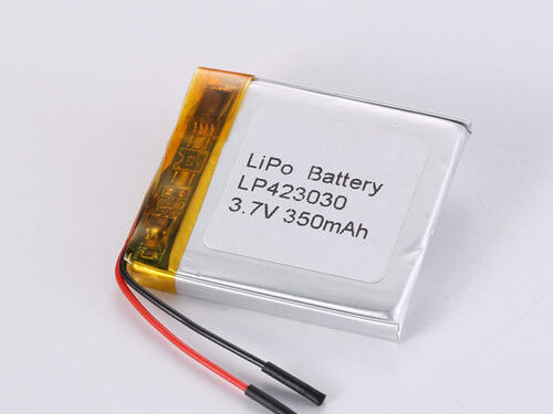 LP423030 3.7V 350MAH Долговечная литий-полимерная батарея для перезаряжаемых устройств -20 до 45 градусов по Цельсию