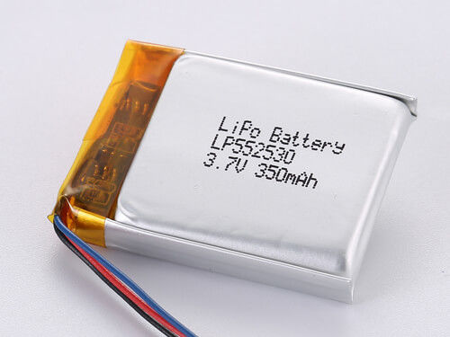 LP552530 3.7V 350MAH перезаряжаемая литий-полимерная батарея -20 до 45 градусов по Цельсию