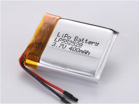LP552528 3.7V 400MAH LiPo Pack высокой емкости для долговременного питания с низкотемпературной Li-po батареей и серебряной фольгой