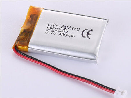 LP552535 3.7V 450MAH Низкотемпературная литий-полимерная батарея сертифицирована ROHS и пригодна для промышленных применений