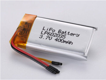 LP602035 3,7V 400MAH Низкотемпературная липоаккумуляторная батарея Литий-кобальт оксиды серебряная фольга Прозрачный ПВК образец