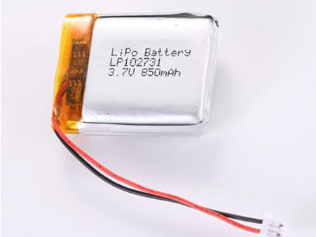 Поддержка OEM/ODM 3.7V 850MAH JST Коннектор Литий-полимерная батарея LP102731 -20°C до 60°C для высокой производительности