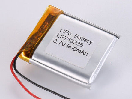 LP753235 3,7V 900MAH литий-ионные батареи производители Заряжаемая полимерная литий-ионная перезаряжаемая ячейка -20°C до 60°C Температура разряда для ваших требований