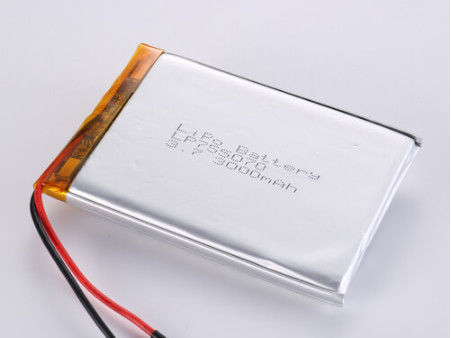 LP755070 3.7V 3000MAH Литий полимерные батареи Производители с методом зарядки CC/CV и JST/типом настраиваемого разъема
